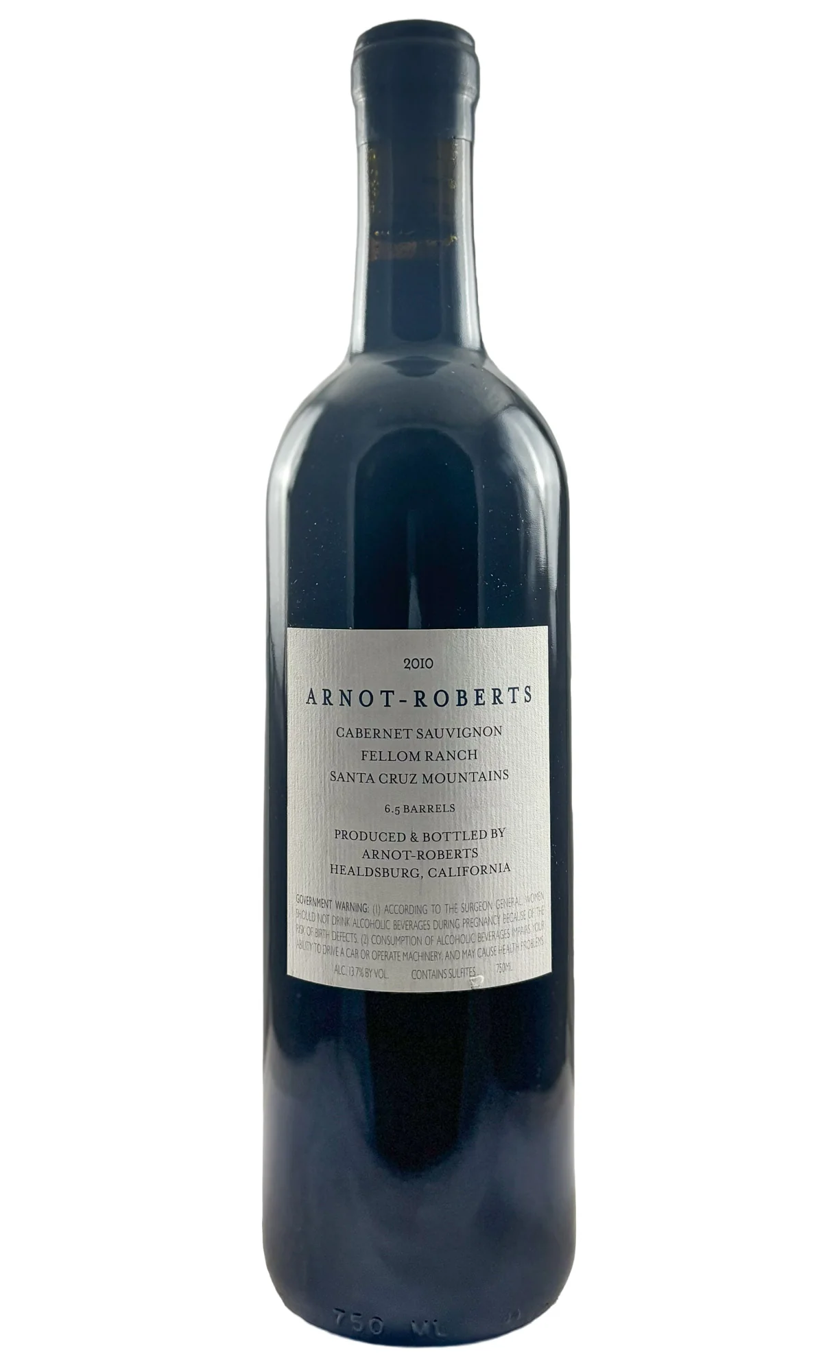 Arnot-Roberts, Cabernet Sauvignon Fellom Ranch Santa Cruz, 2010 - Image 2