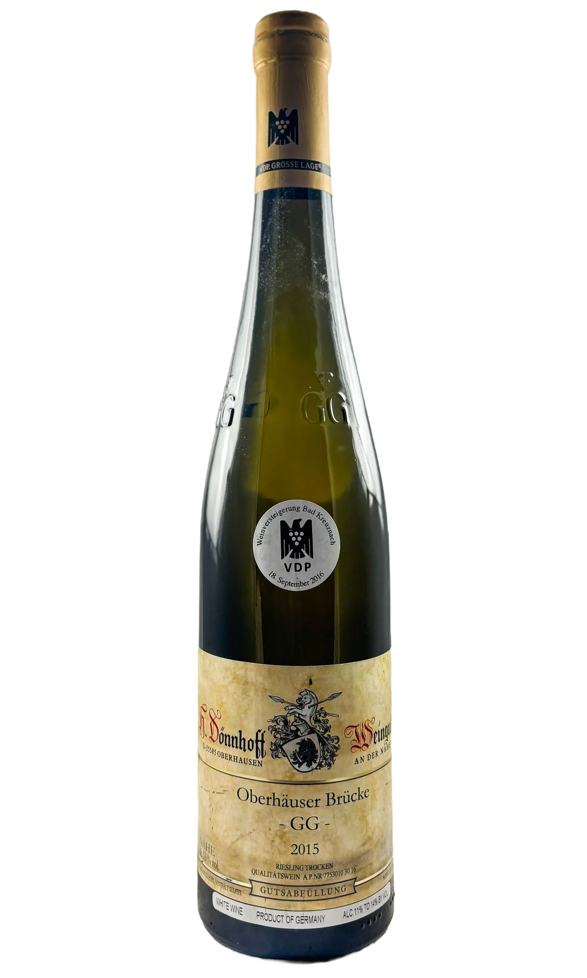Donnhoff, Riesling Oberhauser Brucke GG VDP Auction, 2015