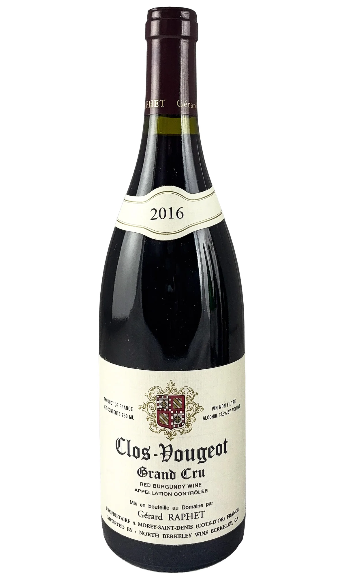 Gerard Raphet, Clos Vougeot Grand Cru, 2016