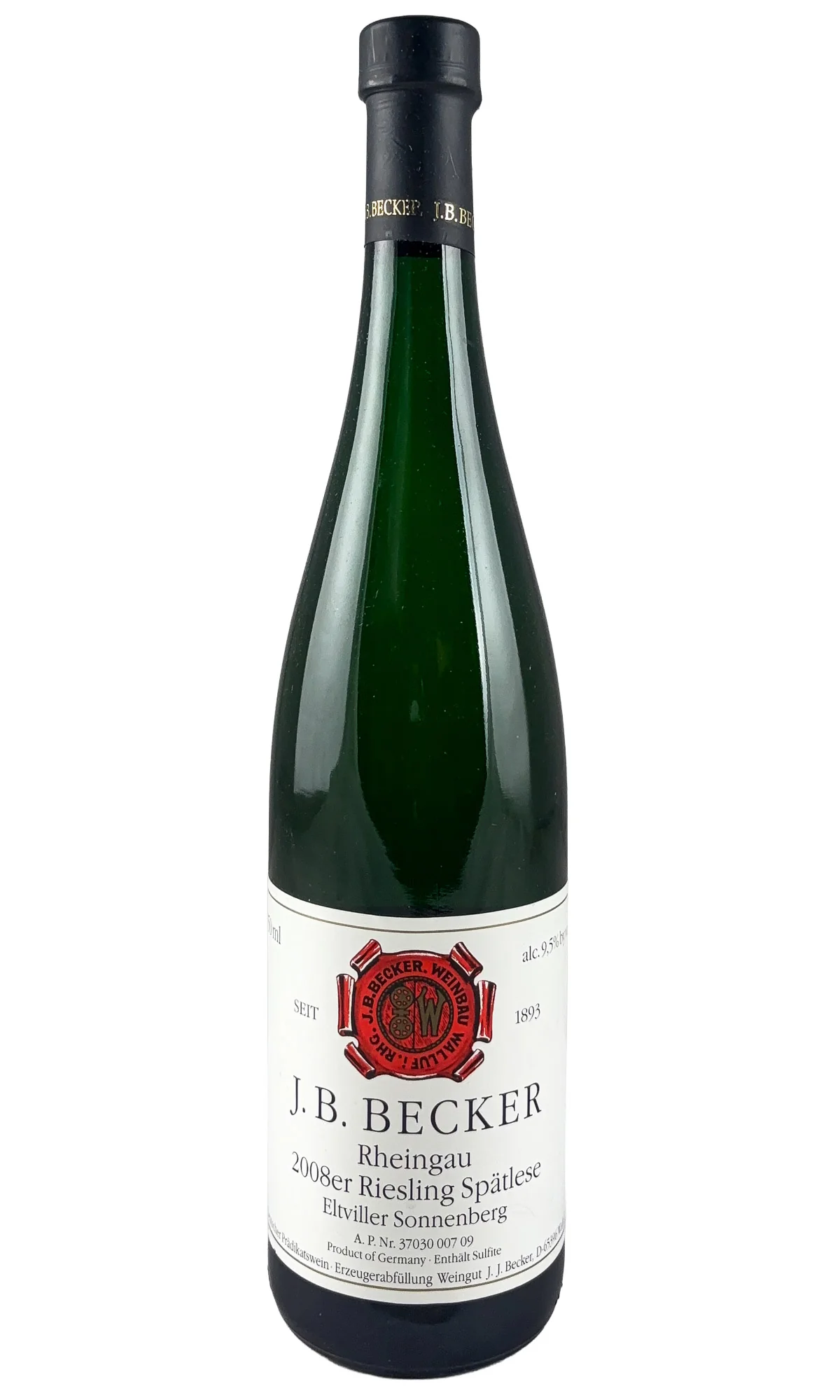 JB Becker, Riesling Spatlese Eltviller Sonnenberg, 2008