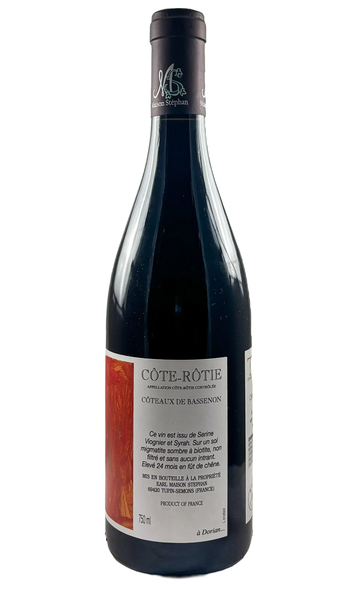 Maison Stephan, Cote-Rotie Coteaux de Bassenon, 2023 - Image 2