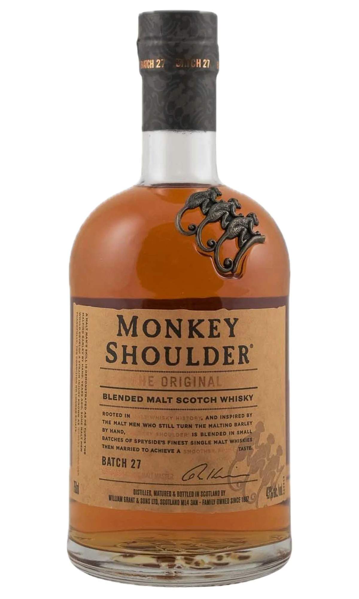 Monkey Shoulder, Batch 27 Blended Malt Scotch Whisky, NV